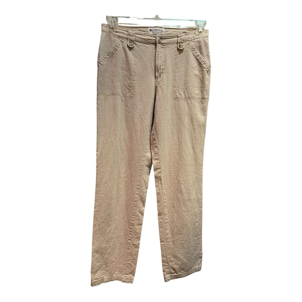 Columbia Women's Khaki Linen Blend Pants Size 6